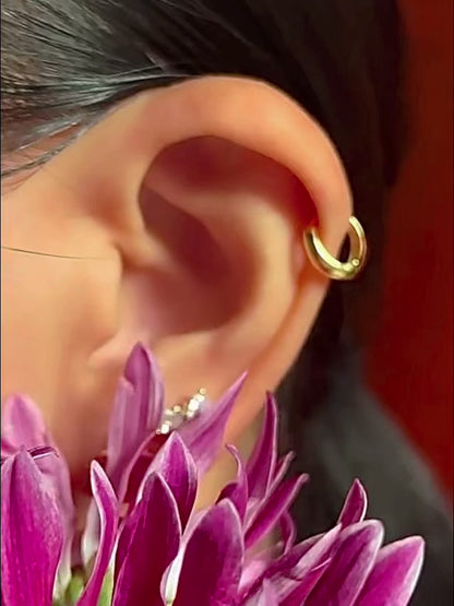 Gilded Carapace Flatback Earring
