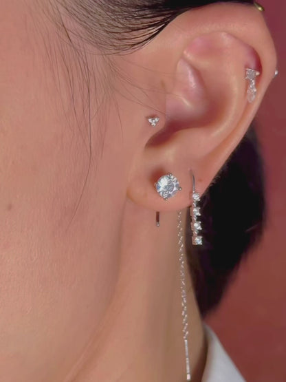 Sparkle CZ Threader Earrings