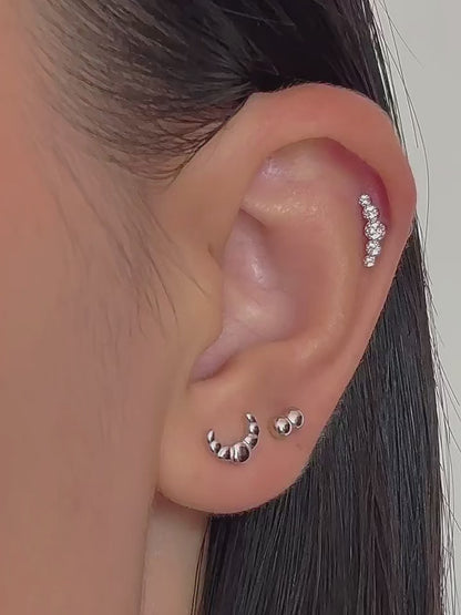 Gardien Curve Bezel Flatback Earring