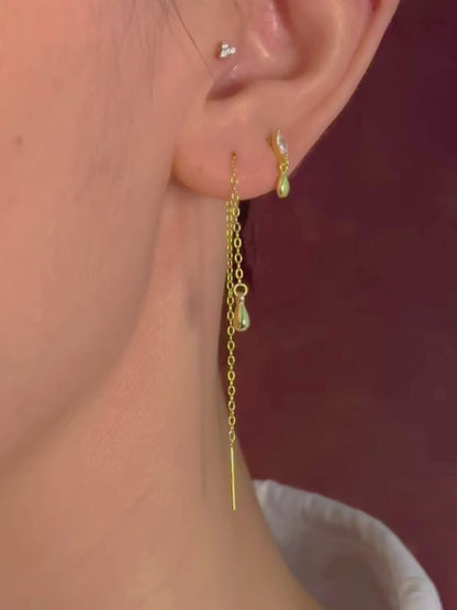 Teardrop Threader Earrings