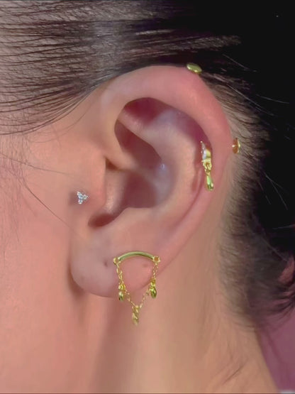 Aurelia Drape Flatback Earring