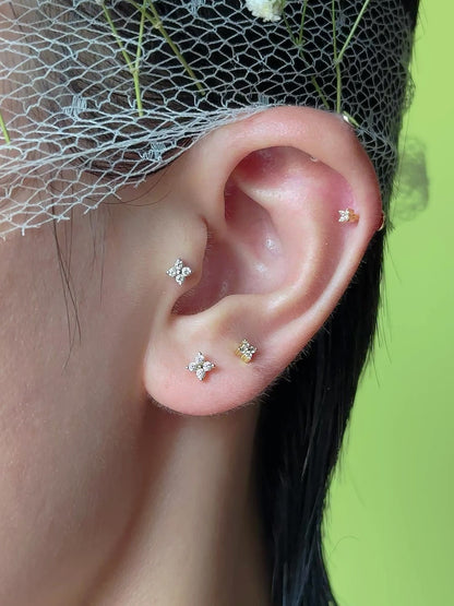 Lucky Clover Flatback Earring