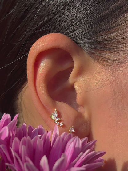 Dragonfly's Touch Flatback Earring