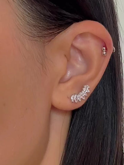 Marquise Curve Flatback Earring