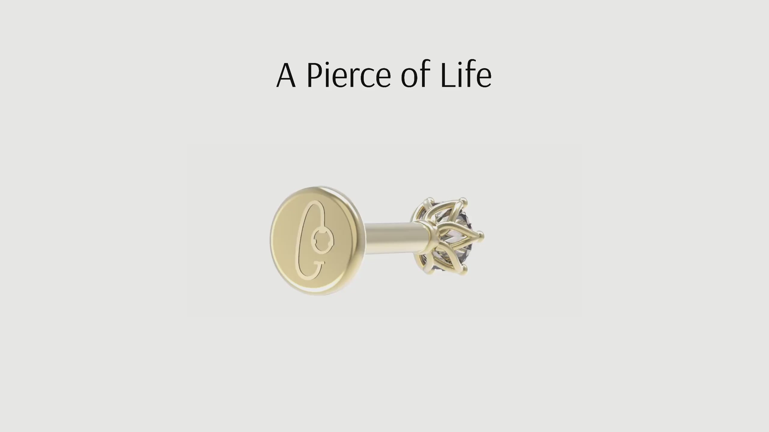 Load video: a pierce of life flatback earring 3d model video