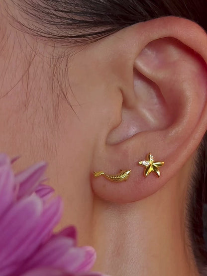 Koi Spectrum Flatback Earring