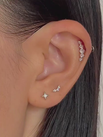 Star Cluster Flatback Earring