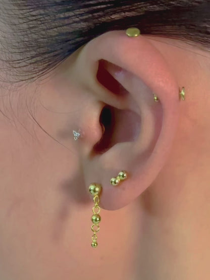 Double Ball Flatback Earring