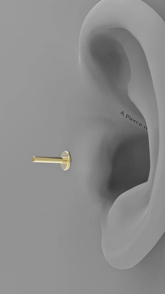 Classic 4-Prong Moissanite Flatback Earring