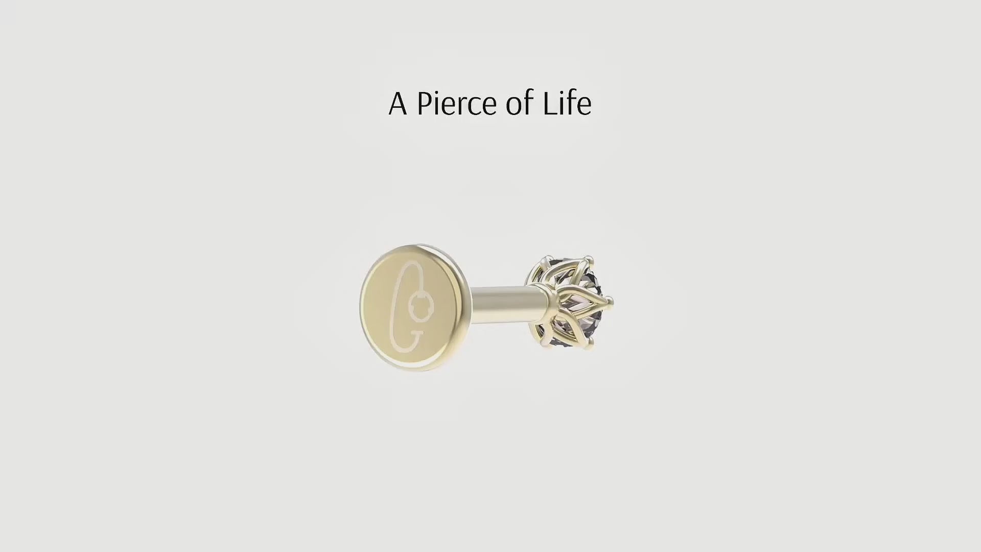 Load video: a pierce of life flatback earring 3d model video