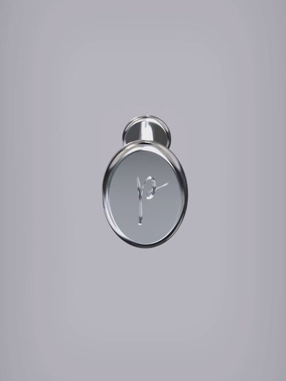 Customised Silver Oval Flatback Earring