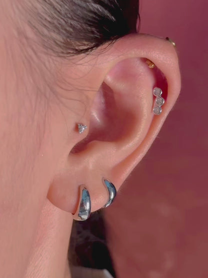 Contour Arc Hoop Earrings