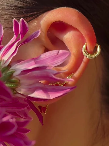 Vermilion Koi Flatback Earring