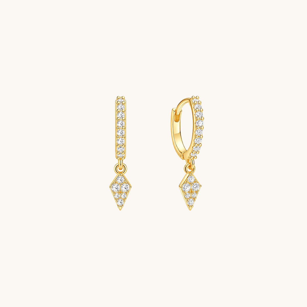 Gold-plated 925 sterling silver Divine Thorn Hoop Earrings Gold