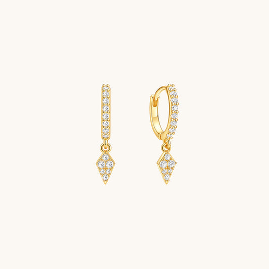 Gold-plated 925 sterling silver Divine Thorn Hoop Earrings Gold