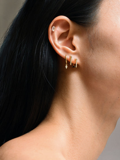 Prism Drop Hoop Earrings