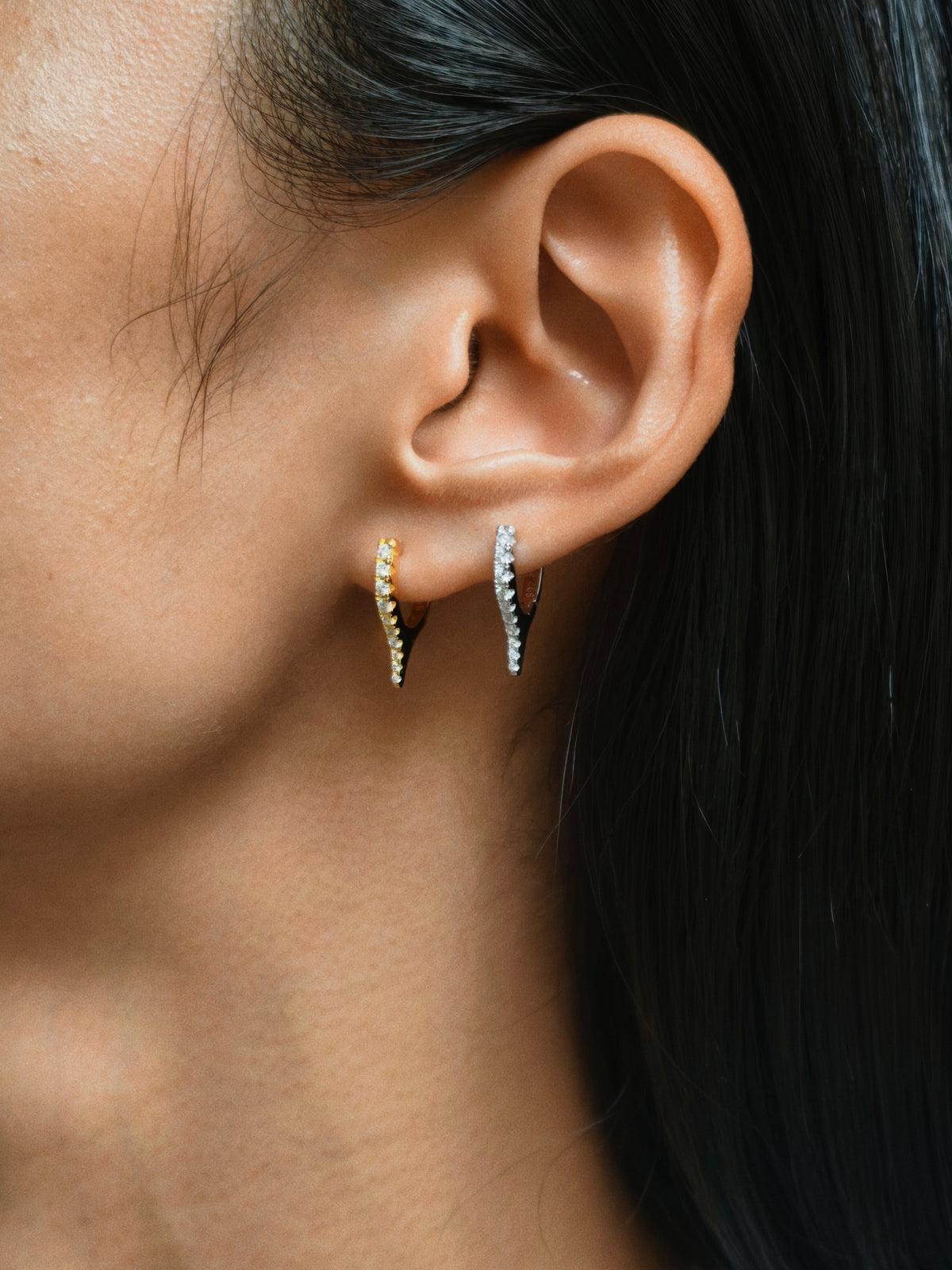Razor Fang Pavé Hoops