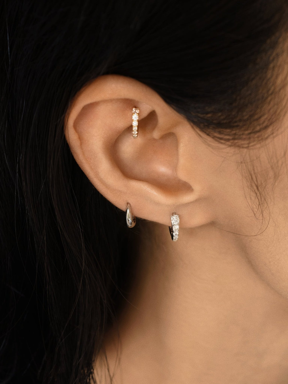 Rodin’s Curve Moissanite Hoops - A Pierce of Life