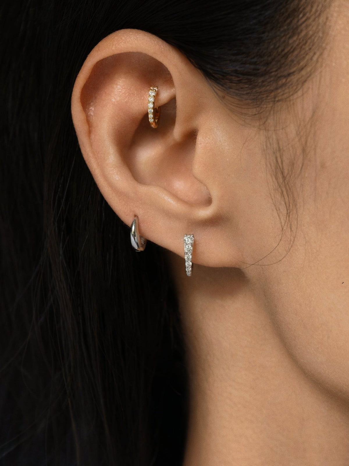 Rodin’s Curve Moissanite Hoops - A Pierce of Life