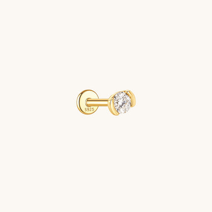 Rodin’s Embrace Moissanite Flatback Earring - A Pierce of Life