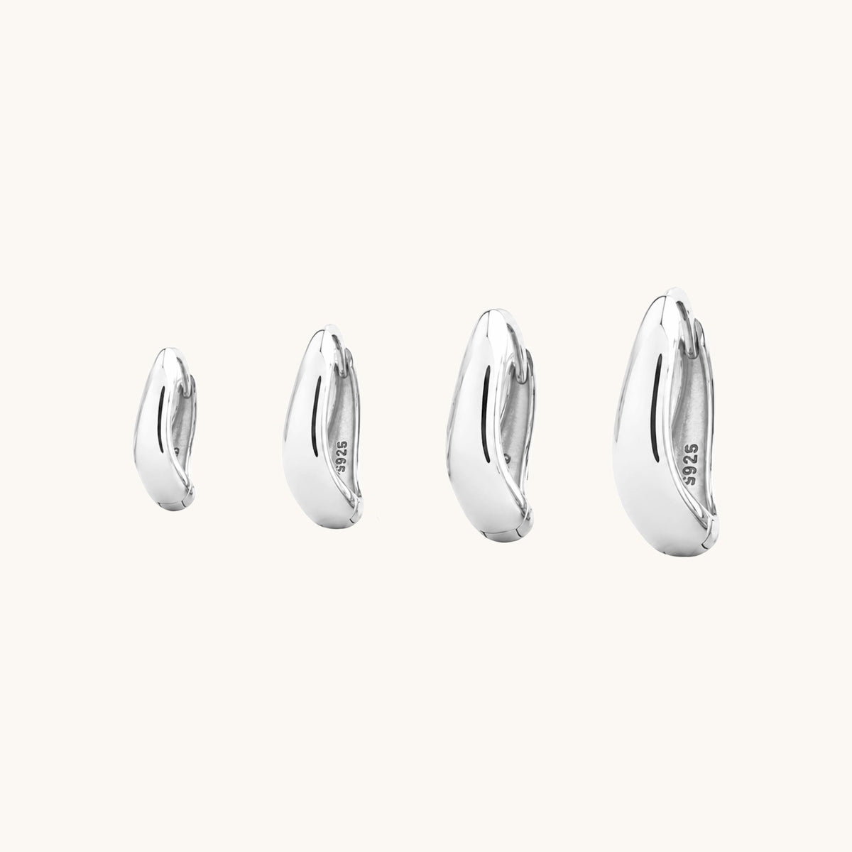 Gold-plated 925 sterling silver Sculpt Clicker Hoops