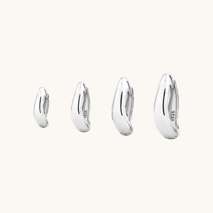 Gold-plated 925 sterling silver Sculpt Clicker Hoops