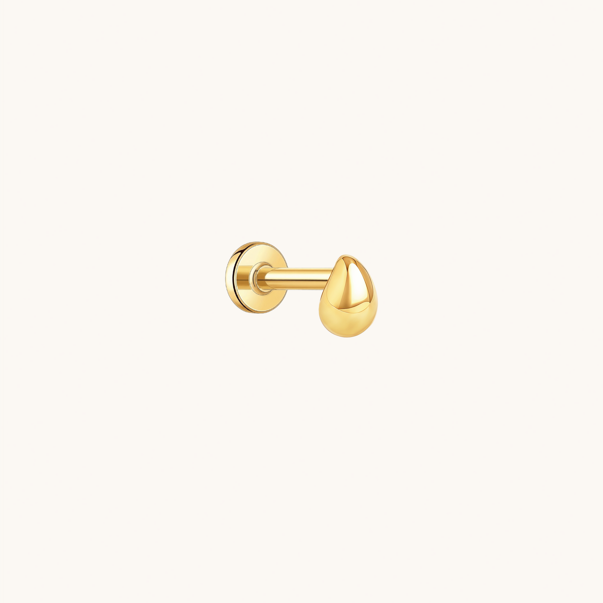 Gold-plated 925 sterling silver Golden Dew Flatback Earring Gold