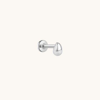Gold-plated 925 sterling silver Golden Dew Flatback Earring Silver