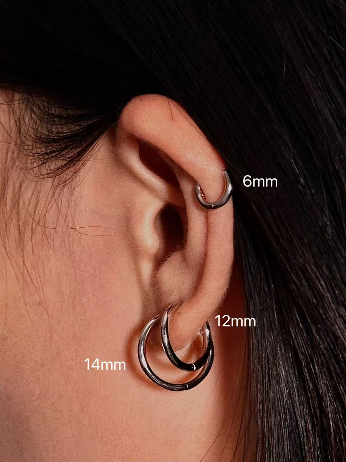 Gold-plated 925 sterling silver Sleek Seamless Hoop Earrings – 8 Sizes