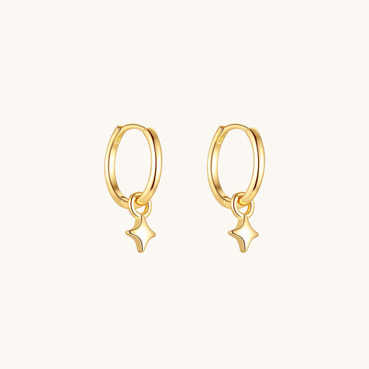 Starbeam Charm Hoop Earrings - A Pierce of Life