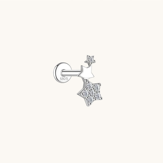 Starpath Moissanite Flatback Earring - A Pierce of Life