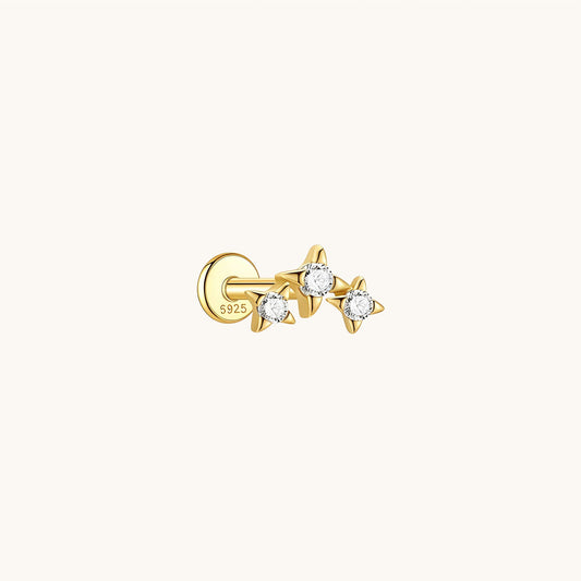Three Wishes Star Flatback Earring - A Pierce of Life