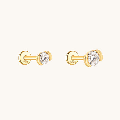Rodin’s Embrace Moissanite Flatback Earring