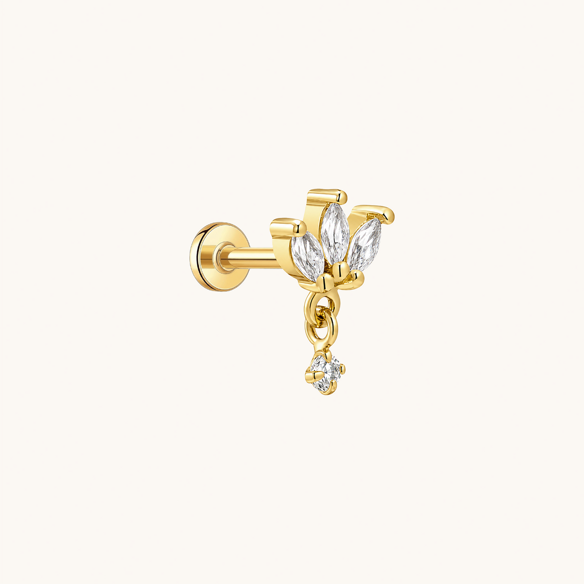 Marquise Dangle Flatback Earring
