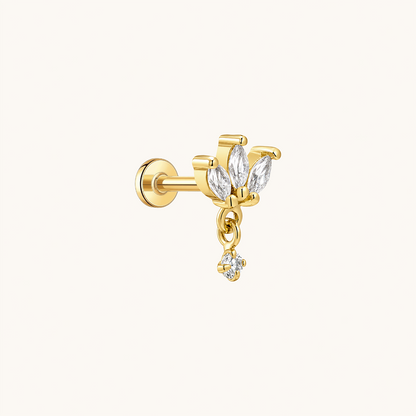 Marquise Dangle Flatback Earring