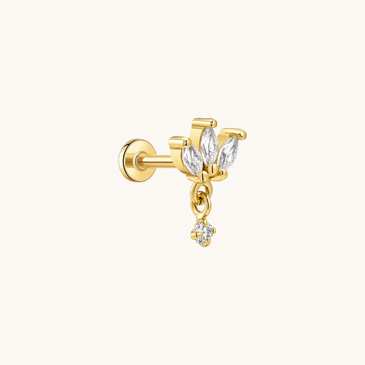 Marquise Dangle Flatback Earring